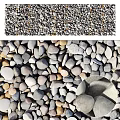 Modern Stone Stone Paving Stone Pebbles 3d model