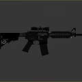 Modern Tactical Black Rifle with Scope Handguard Magazine and Stock Design