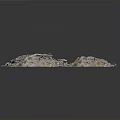 Various Debris Piles Arranged On White Display Board With Different Material Segments