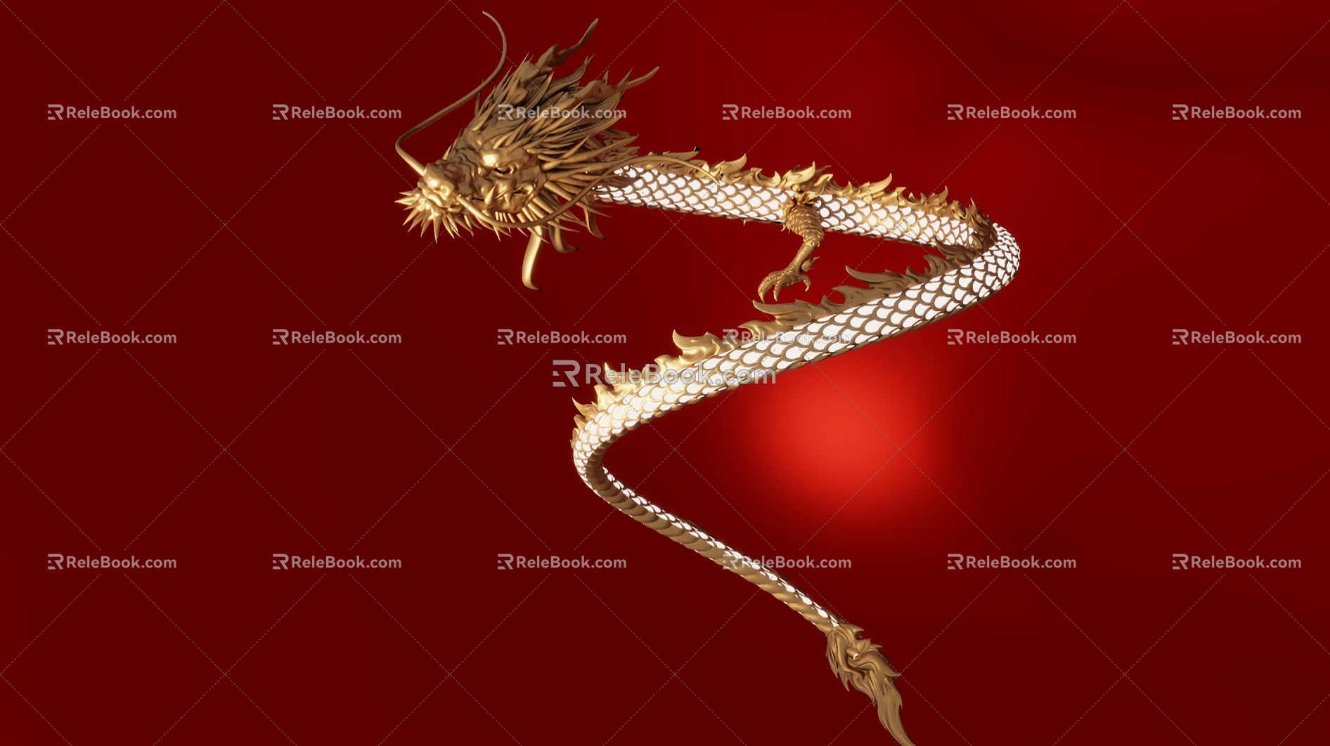 Chinese Dragon Lights 3d model