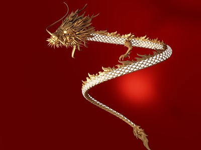 Chinese Dragon Lights 3d model