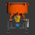 Industrial Orange Equipment With Metal Frame Top Mesh Screen And Motor Control Box
