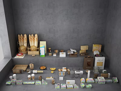 Modern Food Dry Point Combo 3d model