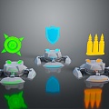 laser tower turret turntable sci-fi tower defense game tower defense sci-fi turret game turret game turret 3d model