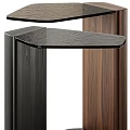 Modern Side Table With Wooden Frame And Smooth Top Design 3d model