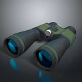 Military Tactical Weapon With Green Binocular Scope And Ergonomic Grip Design For Combat Use