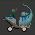 Colorful Whale Shaped Children's Tricycle With Playful Design And Small Flag