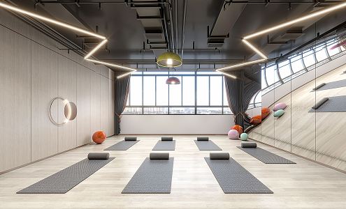 Modern Yoga Room Gym 3d model