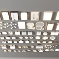 Modern Stylish Ceiling Lights With Various Designs Different Shapes And LED Lighting 3d model