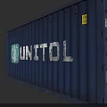Blue UNITOL Container Building Structure With Industrial Design For Modern Construction Projects