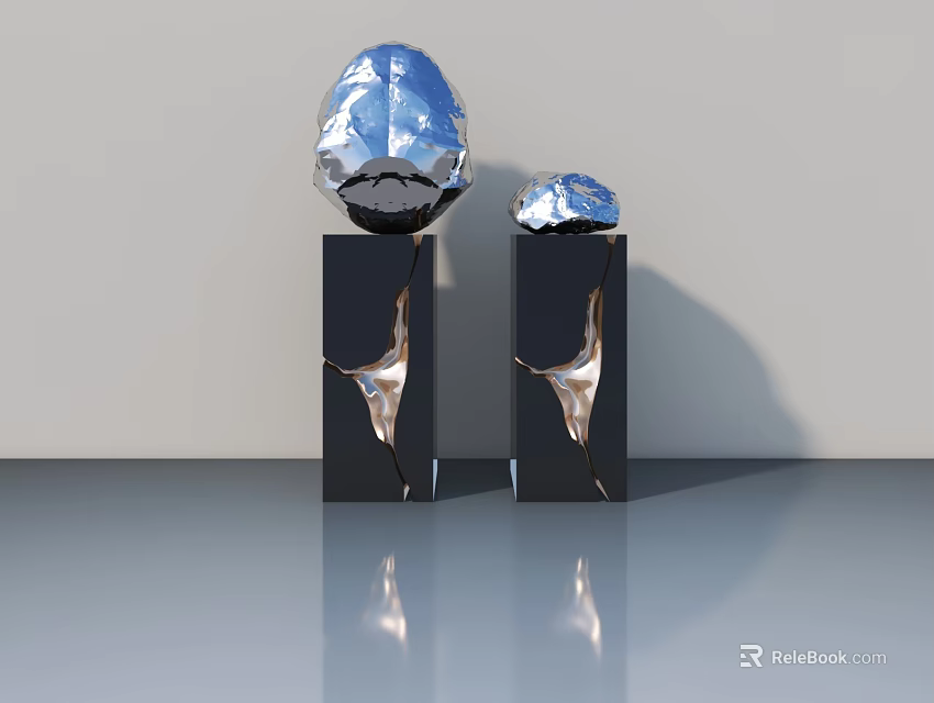 Modern Hinged Door Design With Sleek Metal Frame For Interior Space 3d model