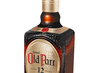 Grand Old Parr 12 Years Aged Whisky Bottle With Premium Classic Design 3d model
