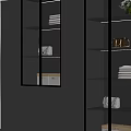 Modern Wardrobe Design With Glass Doors Drawers Lighting And Storage Shelves