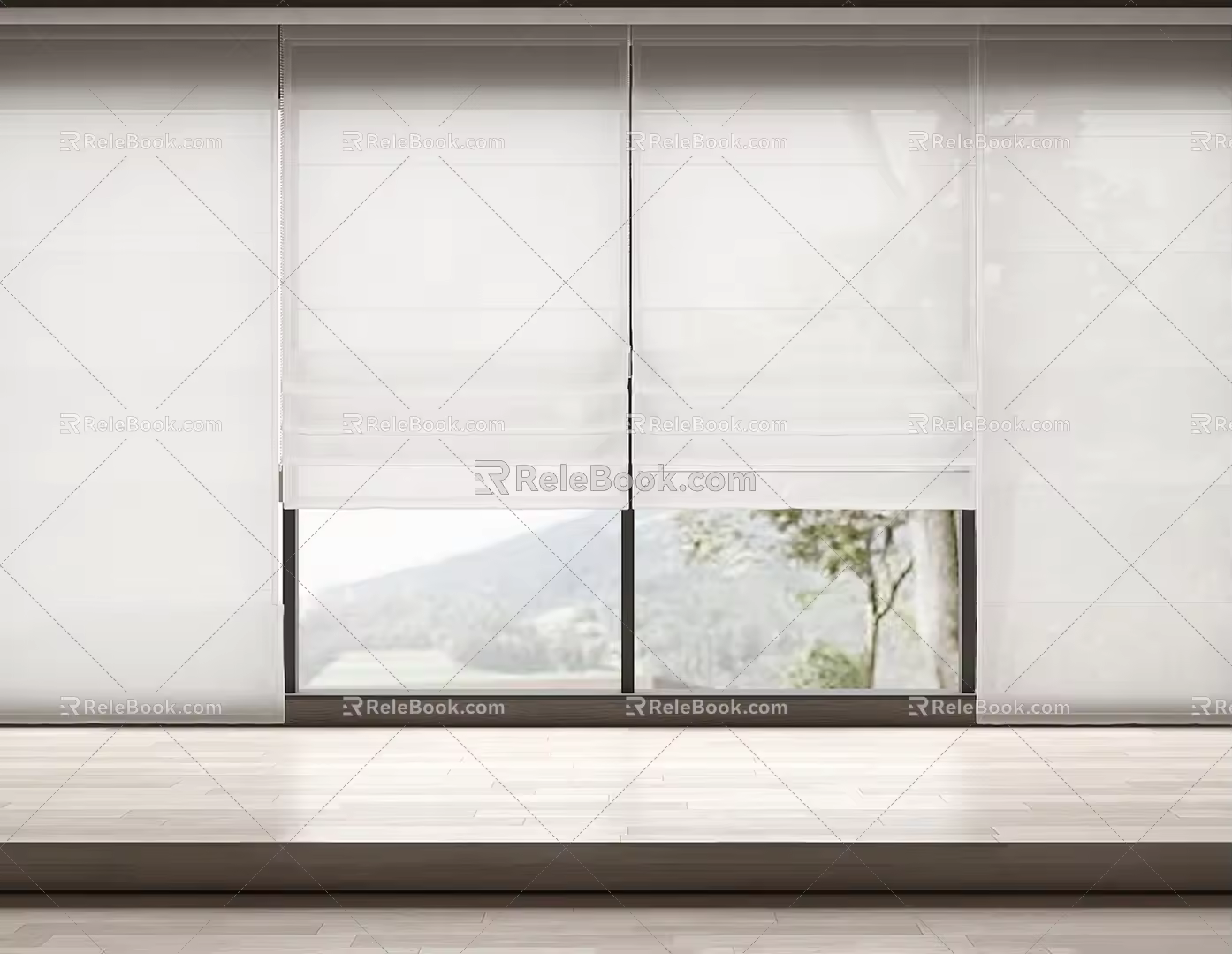 Modern Roman Curtain 3d model