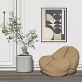Modern Lazy Sofa 3d model