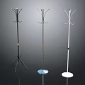 Modern Floor Standing Hanger with Three Different Designs and Black White Blue Bases