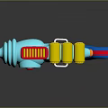 Colorful Plastic Water Gun Toy With Blue Red Yellow Design For Kids Play