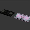 Vintage Electronic Storage Devices With Two Black VHS Tapes
