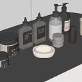 Modern Dishwashing And Daily Use Products With Glass Bottles Soap Dish And Jars