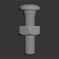 Modern Screw Nut Metal Screw 3d model