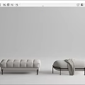 Modern Bed End Stool Bed End Stool Combination Sofa Bench 3d model