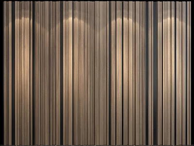Modern Textured Background Wall With Vertical Stripes And Light Shadow 3d model