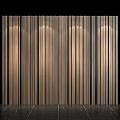 Modern Textured Background Wall With Vertical Stripes And Light Shadow 3d model