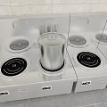 Commercial Kitchen Featuring Stainless Steel Stoves Large Range Hood Gray Tiled Floor And Light Walls