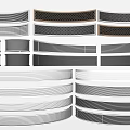 Modern AC Vents Displaying Multiple Grid Patterns And Metallic Color Options In Rows