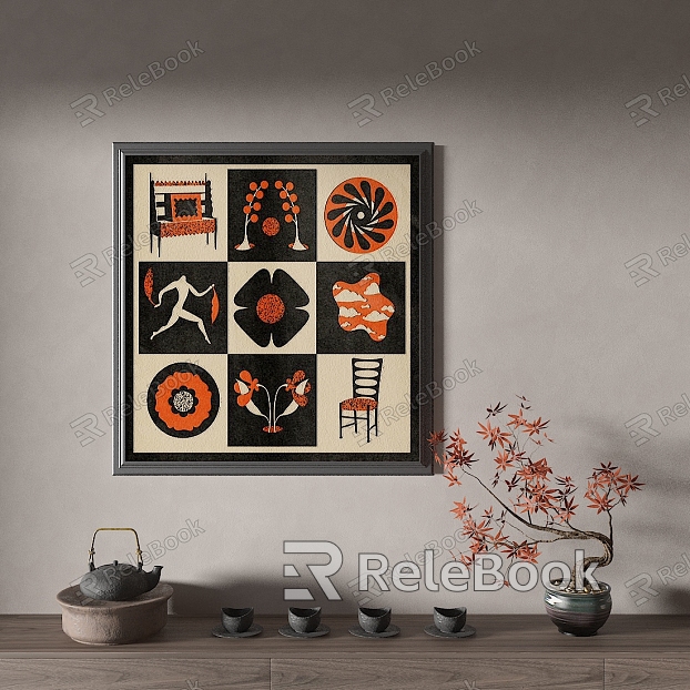 Middle Ancient Style Decorative Painting model