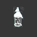 Decorative Golden Lantern with Intricate Carved Patterns Glass Panels and Hanging Tassel