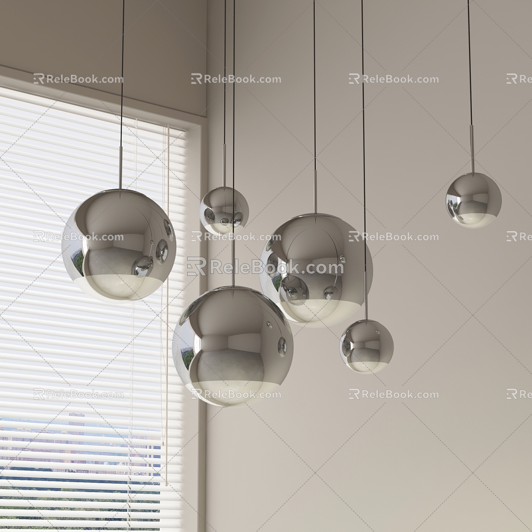 Modern chandelier 3d model