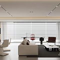 Modern Living Dining Room Interior With Large Sofa Coffee Table And Pendant Lights