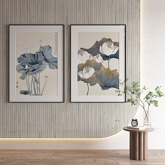 New Chinese Plant Painting Decorative Painting 3d model