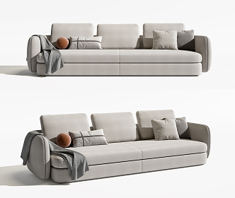 Modern double sofa 3d model