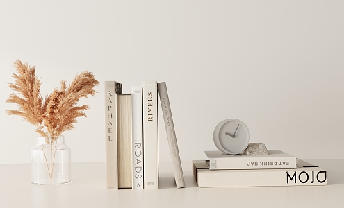 Modern Book Ornaments Combination 3d model