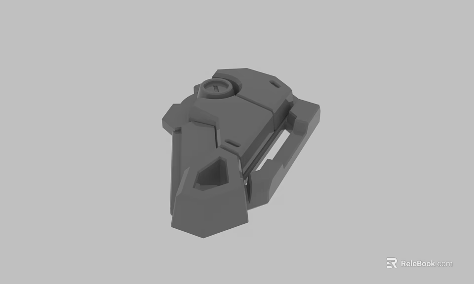 Gray Mechanical Part 3D Model With Geometric Design Structure And Engineering Details 3d model 
