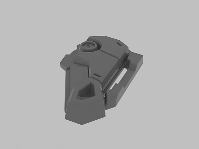 Gray Mechanical Part 3D Model With Geometric Design Structure And Engineering Details 3d model