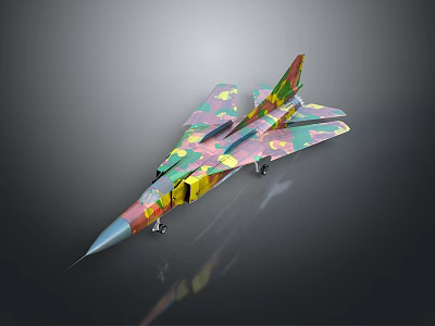 Detailed Military Fighter Jet Model With Camouflage Paint And Aerodynamic Design 3d model