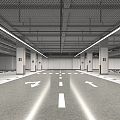 Garage Parking Lot Basement Underground Garage Underground Traffic Traffic Facilities Traffic Line Traffic Signs 3d model