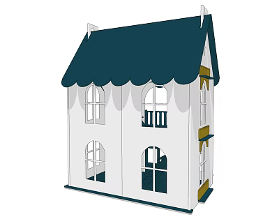 Modern Dollhouse Cottage 3d model