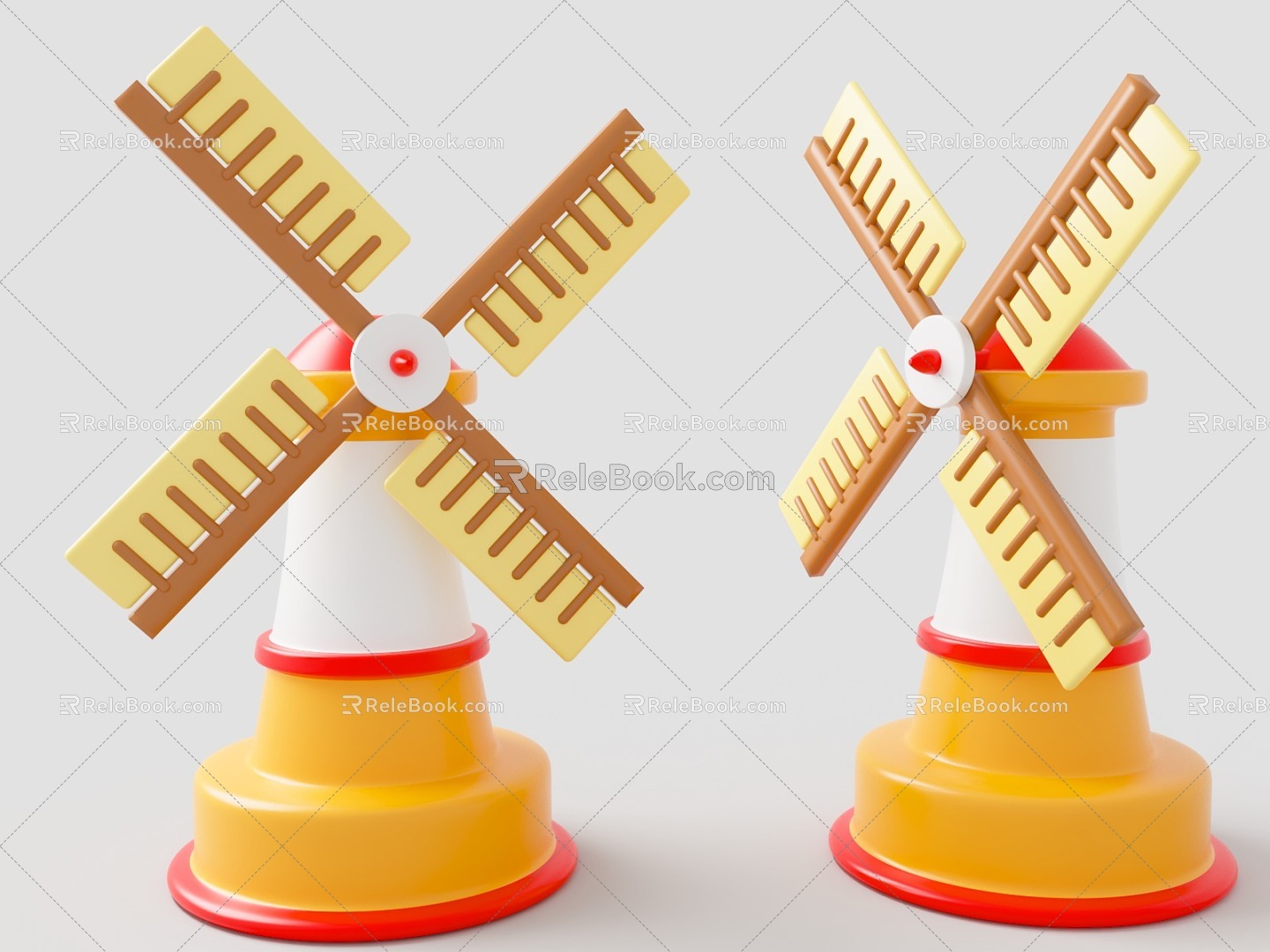 Q version windmill cartoon style windmill windmill wind house cartoon agricultural products theme animation style windmill three-dimensional cartoon style 3d model