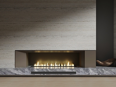 Modern Fireplace Electronic Fireplace Flame 3d model