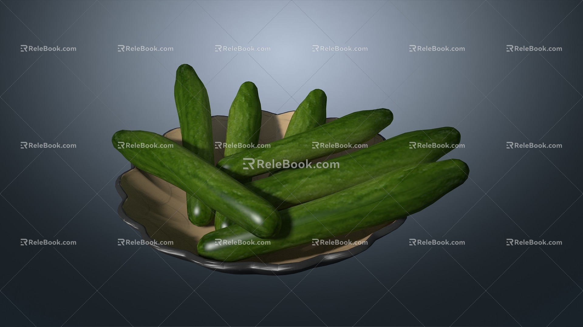 Cucumber thorn melon king melon qin melon cucumber tangua hanging melon 3d model