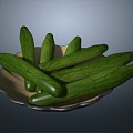 Cucumber thorn melon king melon qin melon cucumber tangua hanging melon 3d model