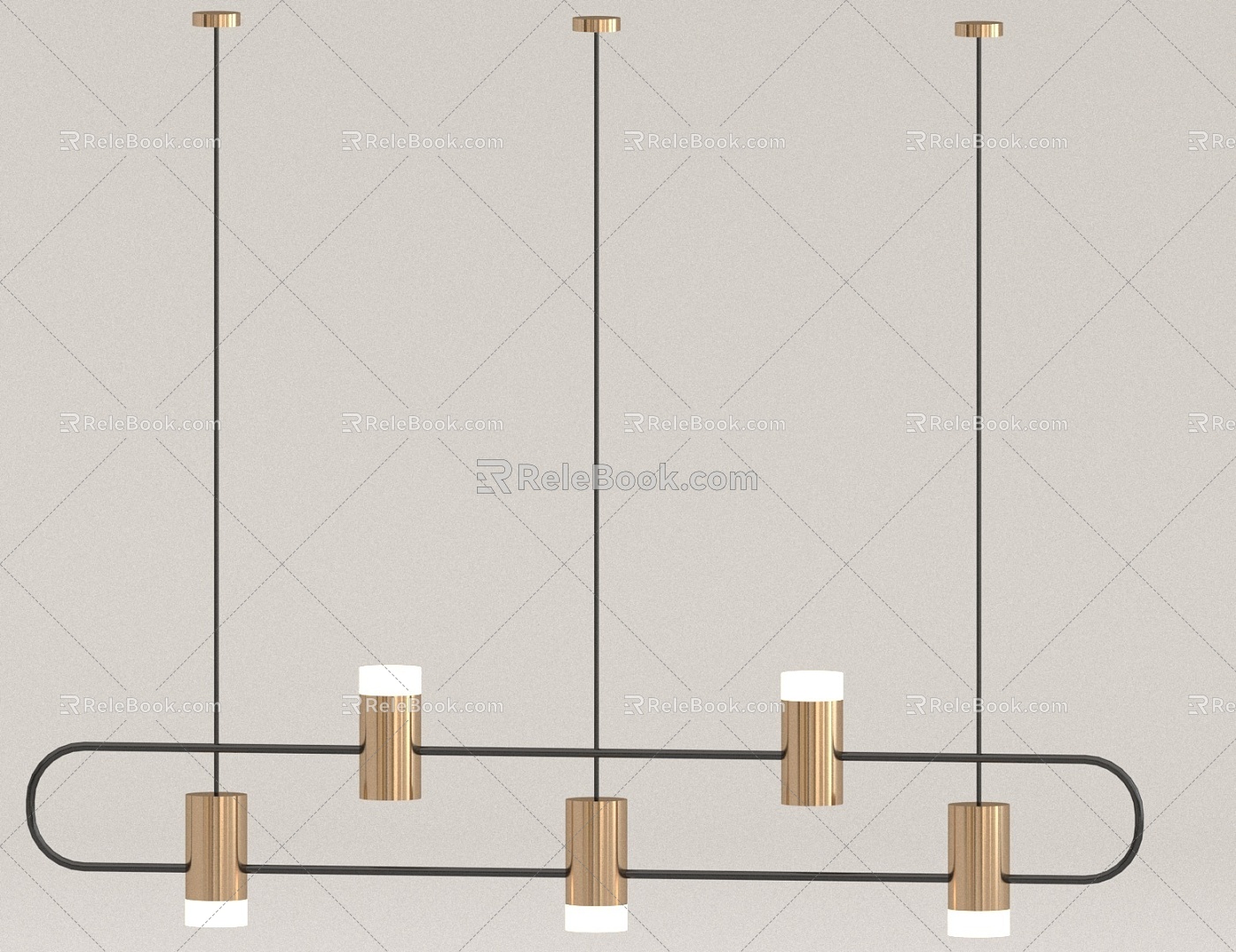 Simple Restaurant Chandelier 3d model