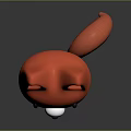 Cute Red Fox Stuffed Toy With Big Ears And White Nose Design