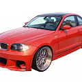 Red BMW Two Door Coupe With Modified Sporty Exterior And Alloy Wheels