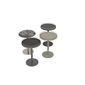 Stylish Side Tables with Various Designs Marble Wooden Tops and Metal Bases for Living Room