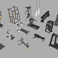 Different Types Of Fitness Equipment Including Treadmills Dumbbells And Exercise Machines